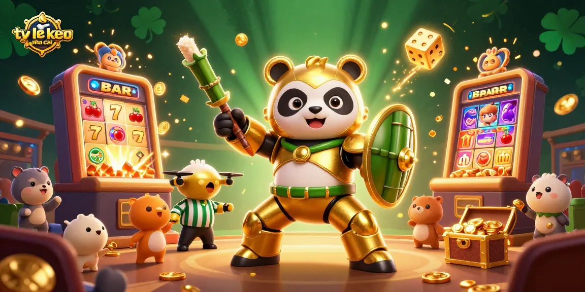 Experience thrilling gameplay at ty le keo nha cai with panda pilot in action-packed casino scene.