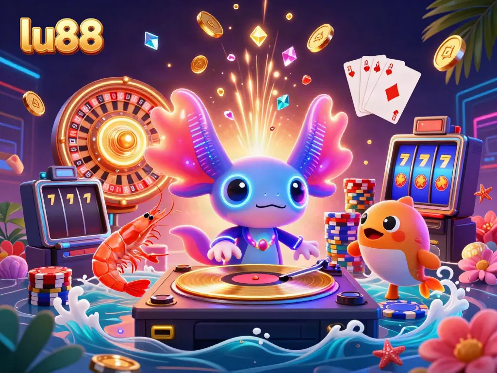 Experience thrilling gaming adventures with lu88's vibrant underwater casino scene featuring animated characters and exquisite gaming elements.