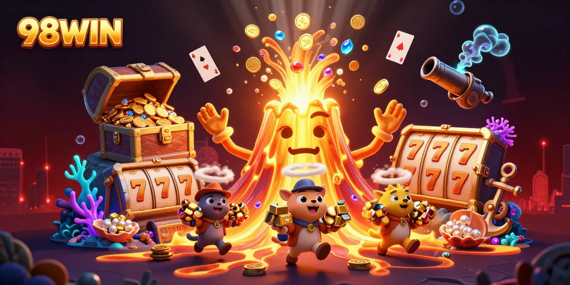 Reveal the excitement of 98WIN with a vibrant eruption of casino treasures and winning potential.