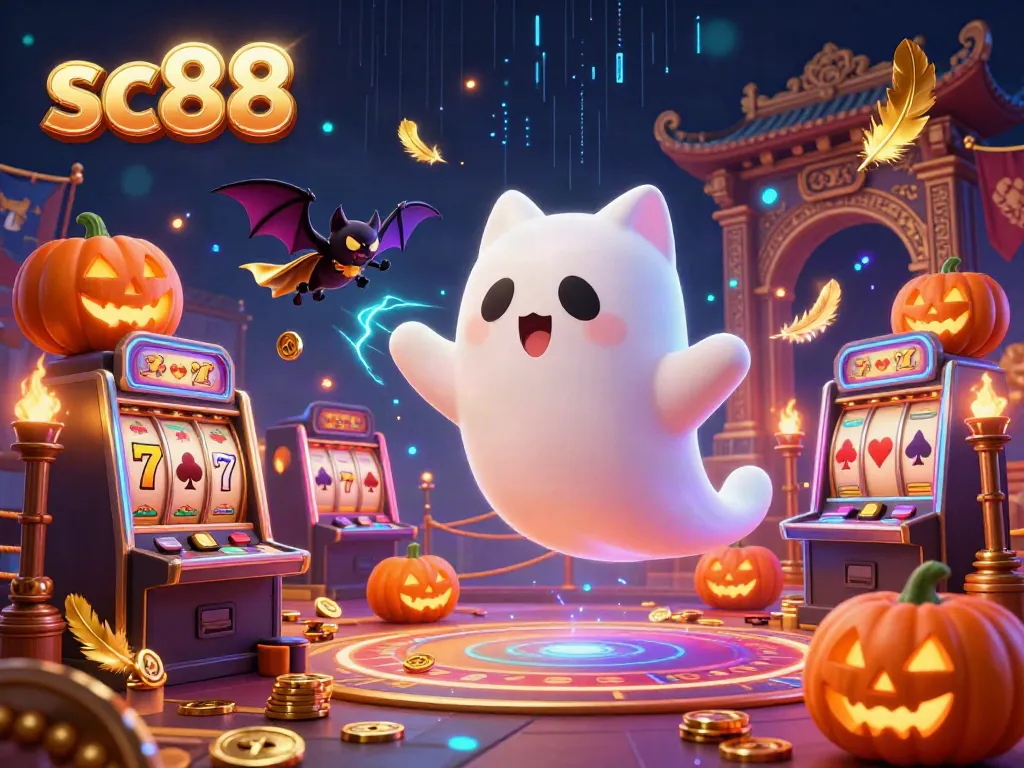 Engage with the sc88 online casino and experience thrilling adventures with ghostly cat and bat companions.