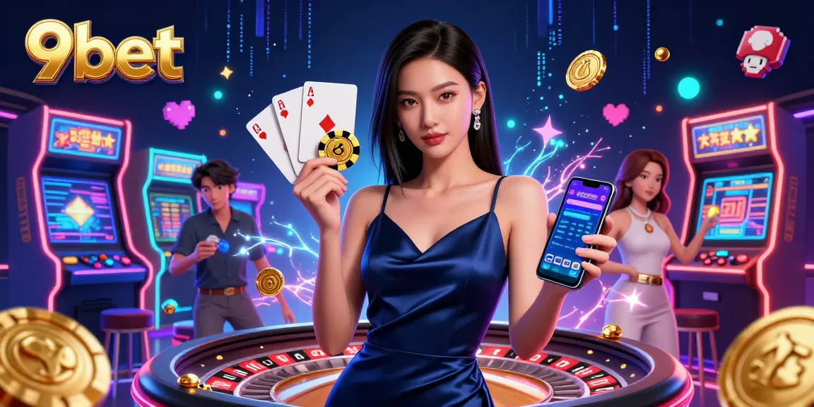 Engage with 9bet for thrilling casino action featuring dynamic characters and vibrant gaming elements.