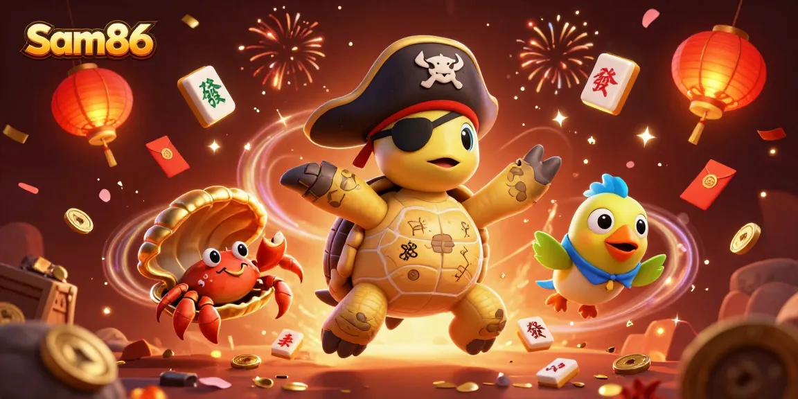 Experience the thrill of sam86 with a 3D pirate adventure in an exciting casino-themed illustration!