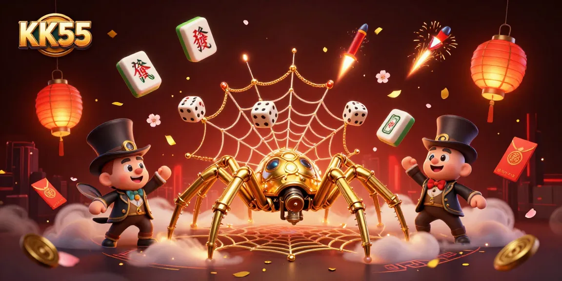 Engage in thrilling gameplay at KK55 with whimsical steampunk characters and vibrant casino elements.