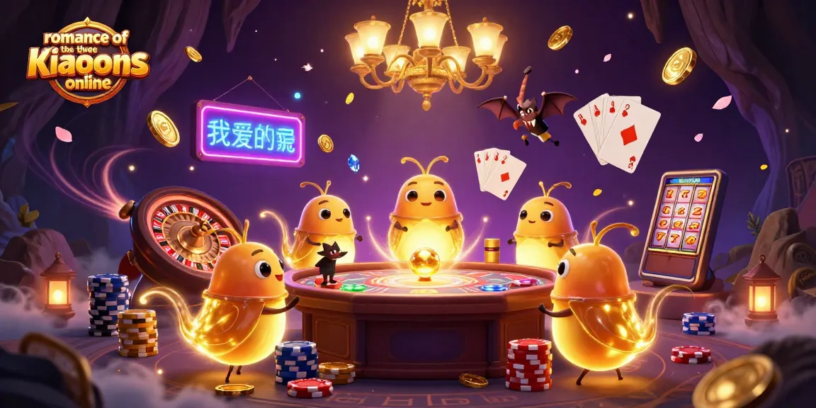 Experience the thrill of romance of the three kingdoms online with vibrant casino elements lighting up the scene.