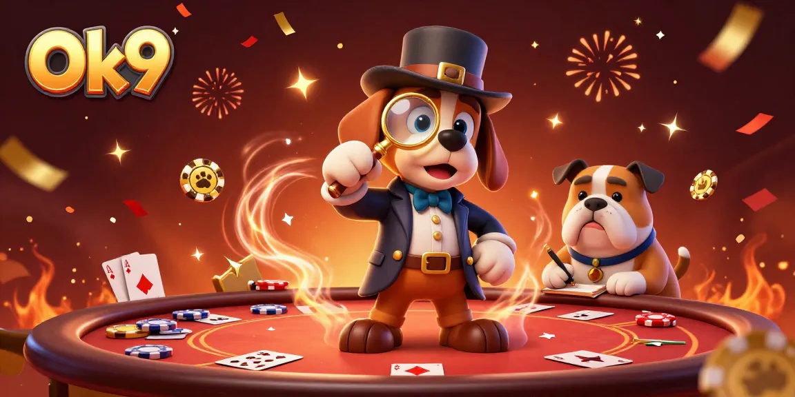 Ok9 gamers celebrate winning with colorful poker chips and festive confetti during a thrilling casino adventure.