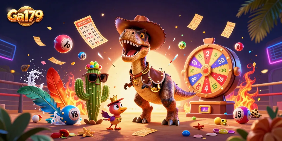 Engage with thrilling Ga179 cockfighting battles as the T-Rex, cactus, and roadrunner animate the action.