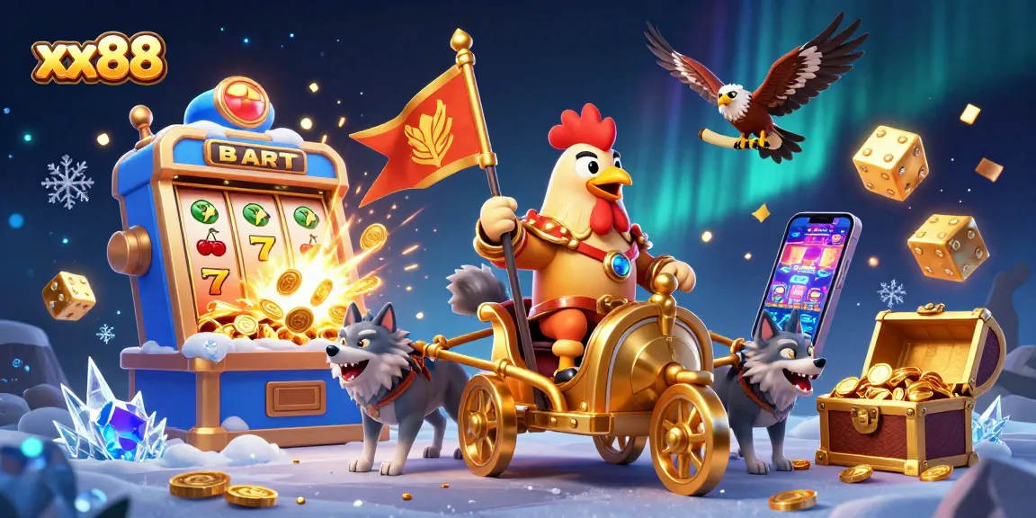 Join the excitement of xx88 with a dynamic 3D casino scene featuring animated characters and thrilling gaming elements.