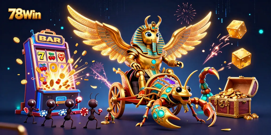 Experience the thrilling jackpots at 78Win with colossal characters, vivid casino elements, and lively animations.