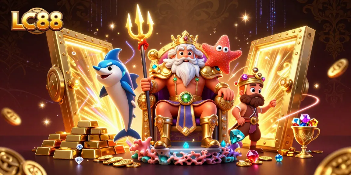 Experience the thrill of winning at LC88 with extravagant gems and treasures in a vibrant casino setting.