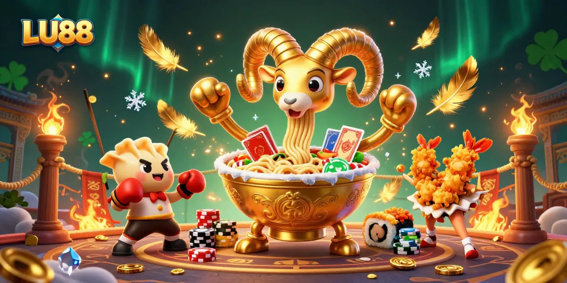 Experience the excitement of LU88 with vibrant casino characters engaged in dynamic gameplay.