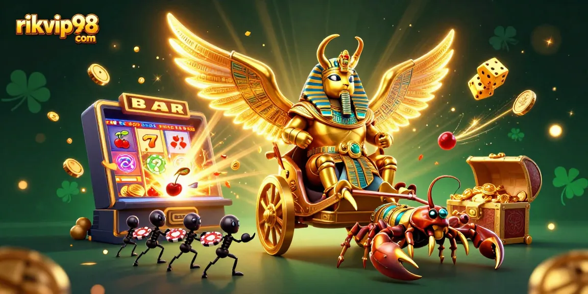 Engage with rikvip98 com's thrilling casino experience featuring vibrant characters and jackpot excitement.