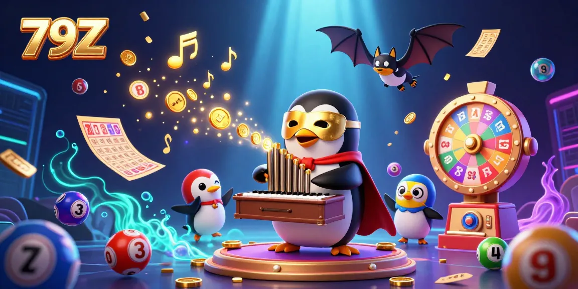 Engage with 79Z through an exciting 3D casino scene featuring dynamic lottery elements.