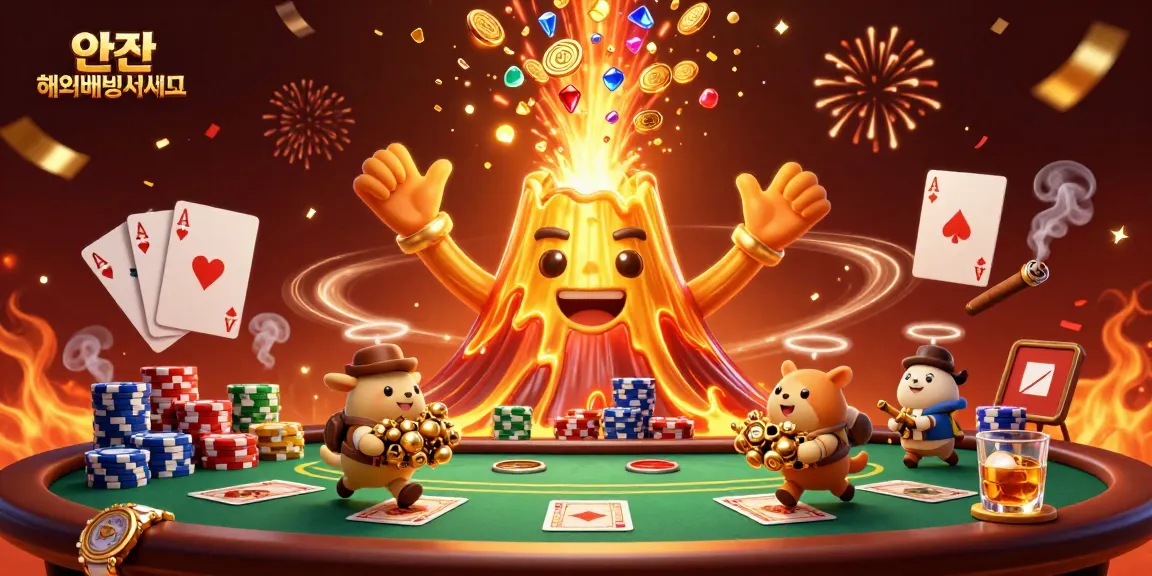 Experience the excitement of 안전 해외배팅사이트 as a golden volcano erupts treasures around tiny explorers!