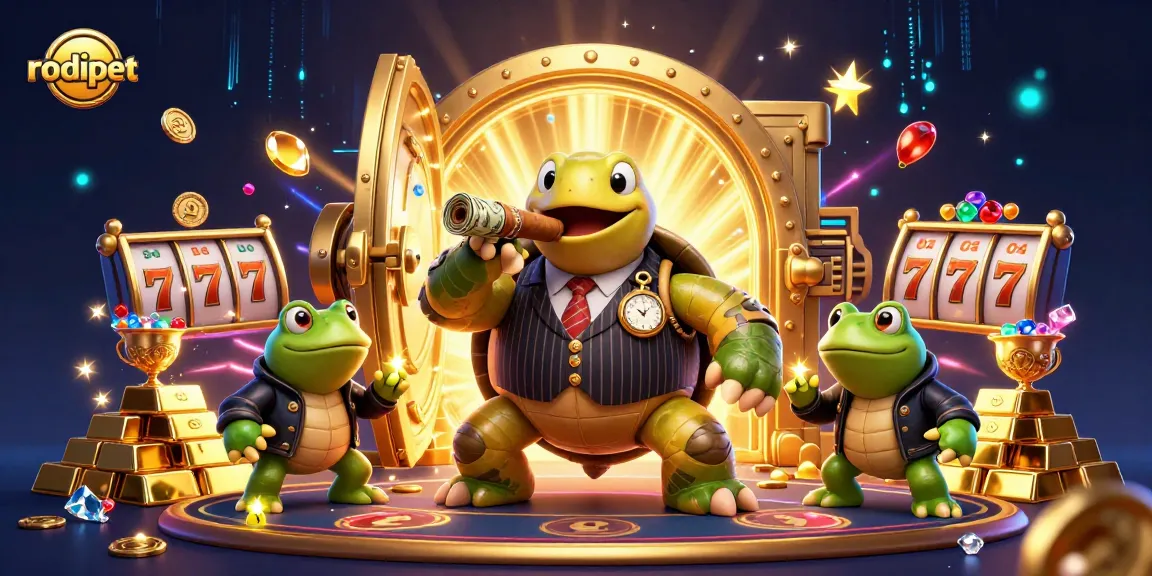 Experience the thrilling rodipet slots action with the vibrant illustration of casino elements.
