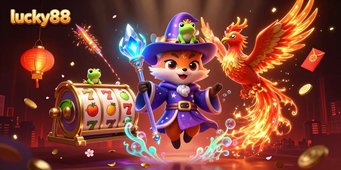 Engage with the thrilling lucky88 gaming experience through a mesmerizing scene of fantasy and fortune.