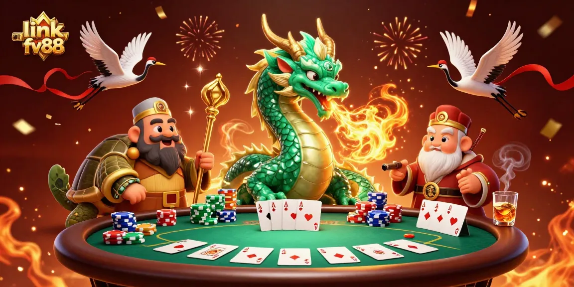 Engage with winning strategies at link fv88 featuring a vibrant 3D dragon and poker elements.