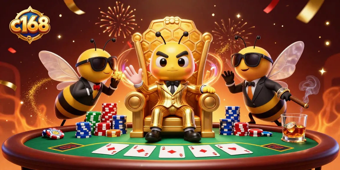 Experience the vibrant casino atmosphere with c168, featuring a bumblebee mob boss and dynamic gaming elements.