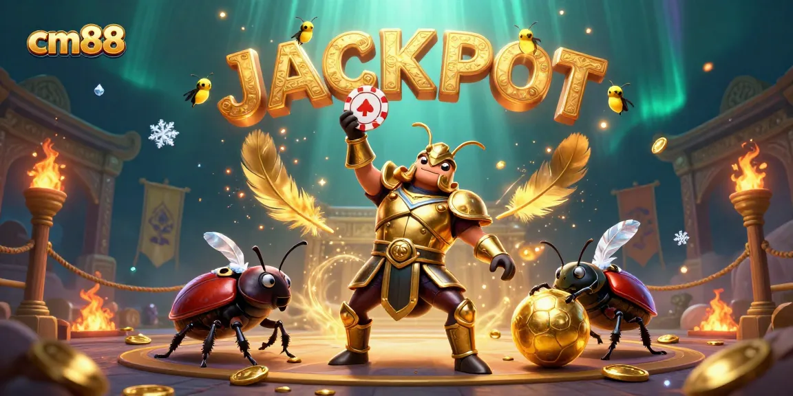 cm88 players celebrate a jackpot in this vibrant casino scene filled with gold and excitement