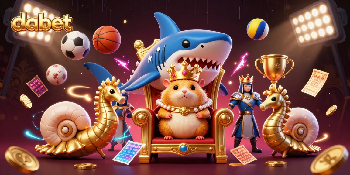 Engage in winning strategies with dabet at a vibrant 3D sports betting scene featuring energetic characters.