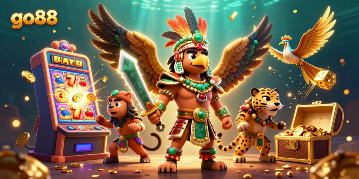 Experience the excitement of go88 with Aztec warriors as they battle for riches among dynamic casino elements.