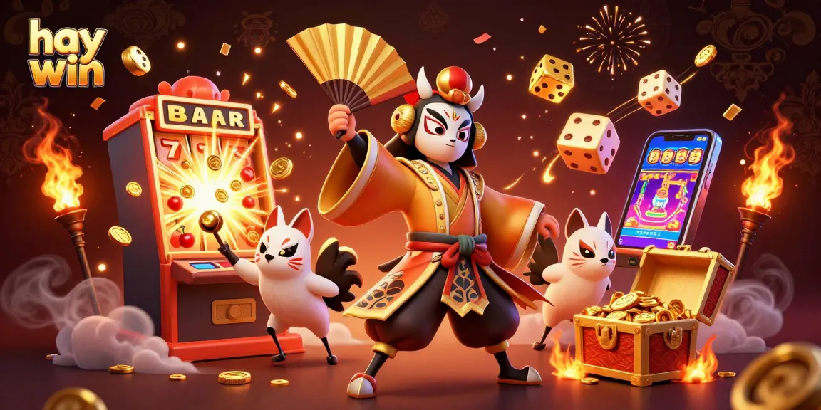 Win big with hay win at the vibrant casino featuring dynamic characters and slot machine excitement.