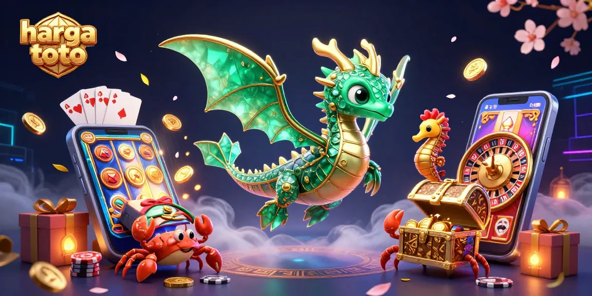 Experience the thrill of harga toto with our vibrant, action-packed 3D casino illustration showcasing winning elements.