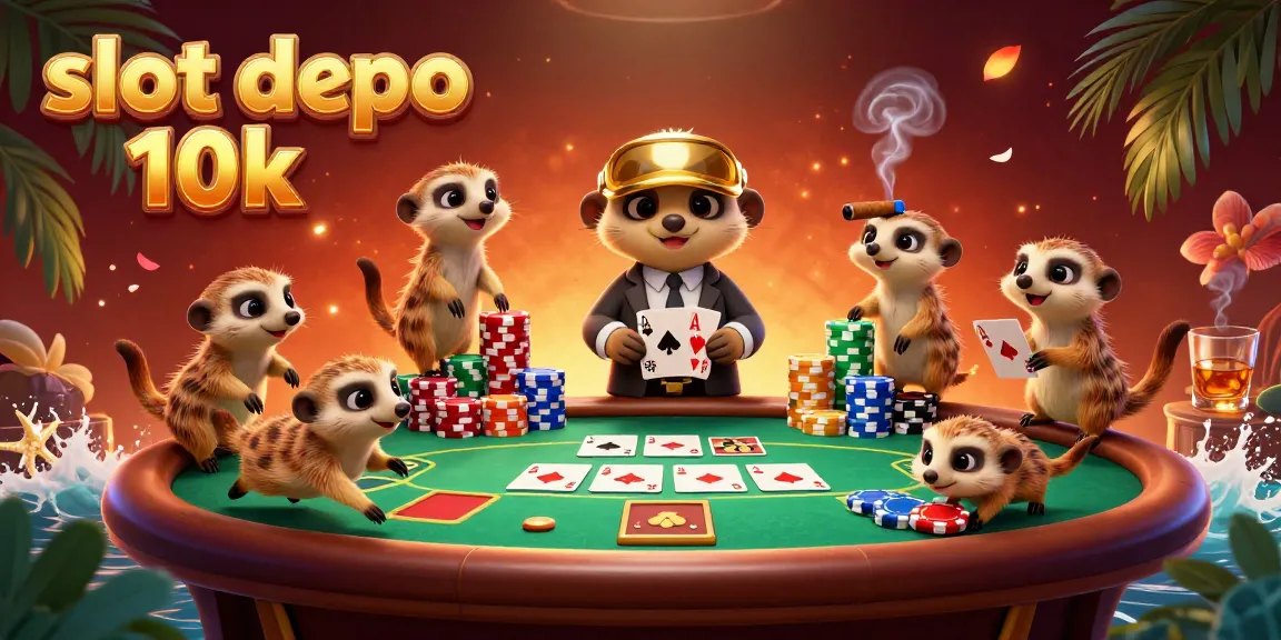 Engage with the excitement of slot depo 10k while meerkats conduct a lively casino operation.