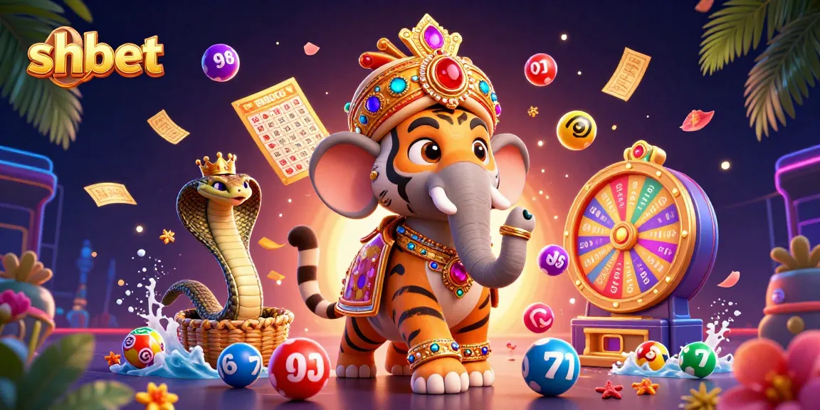 Engage in shbet excitement with a dynamic scene featuring a cartoon maharaja tiger and elephants in a vibrant casino setting.